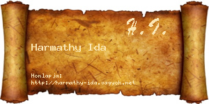 Harmathy Ida névjegykártya